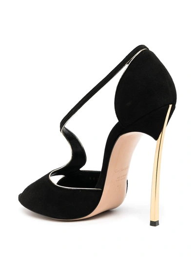 Shop Casadei Suede Stiletto Heel Sandals In Black