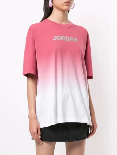 Shop Nike Gradient Jordan T-shirt In Pink