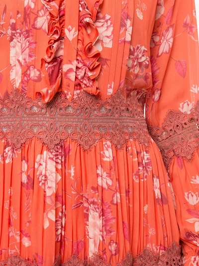 Shop Alexis Beaumont Floral Print Dress In Orange