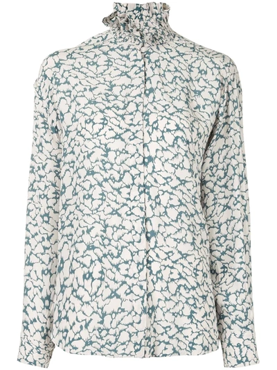 Shop Isabel Marant Étoile Catchelae Abstract Print Shirt In White