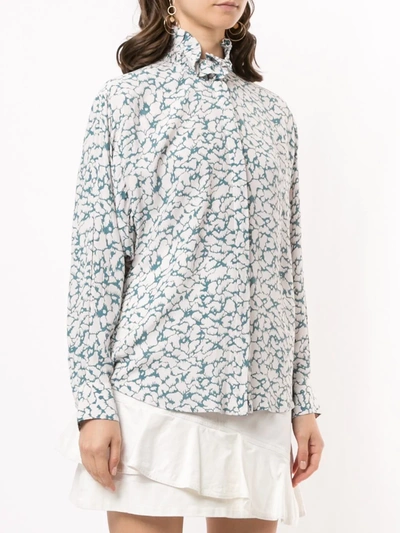 Shop Isabel Marant Étoile Catchelae Abstract Print Shirt In White