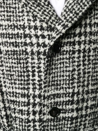 Shop Dolce & Gabbana Check-pattern Mid-length Coat In Black