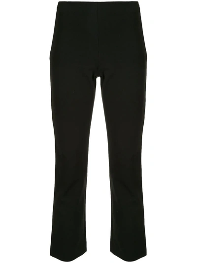 Shop Vince High-waisted Cropped Trousers In Black