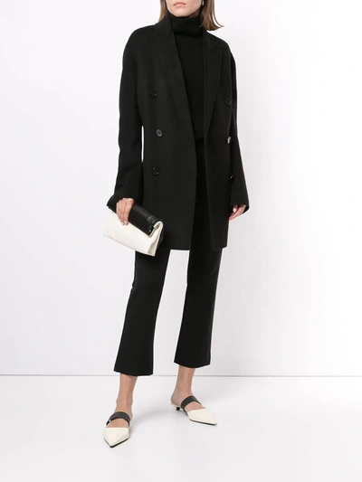 Vince High-waisted Cropped Trousers In Black