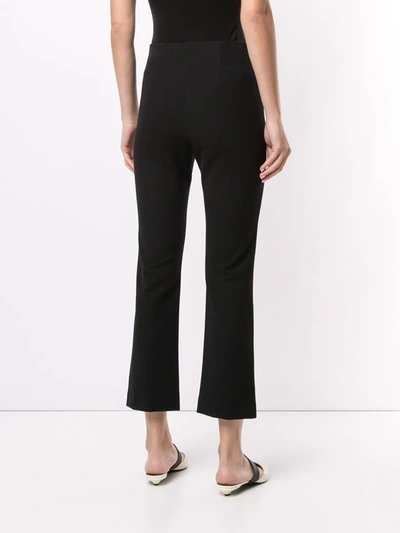 Vince High-waisted Cropped Trousers In Black