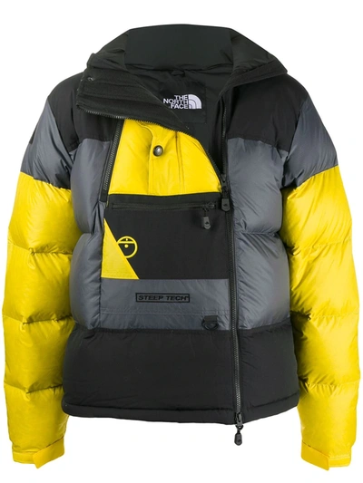 Shop The North Face Colour-block Padded Jacket In Black