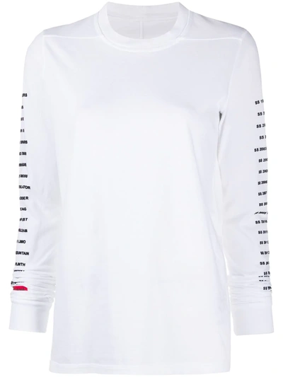 Shop Rick Owens Drkshdw Multi-logo Print T-shirt In White