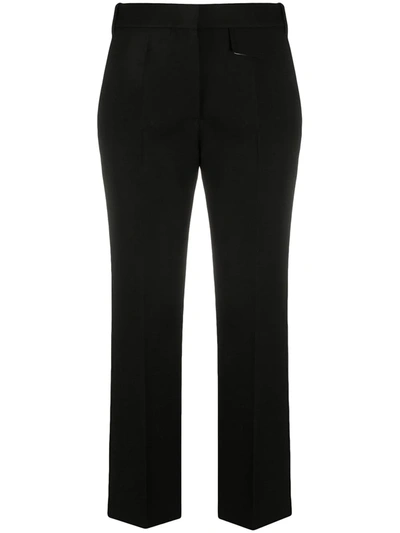 Shop Victoria Beckham Cropped Tailored Trousers In Black