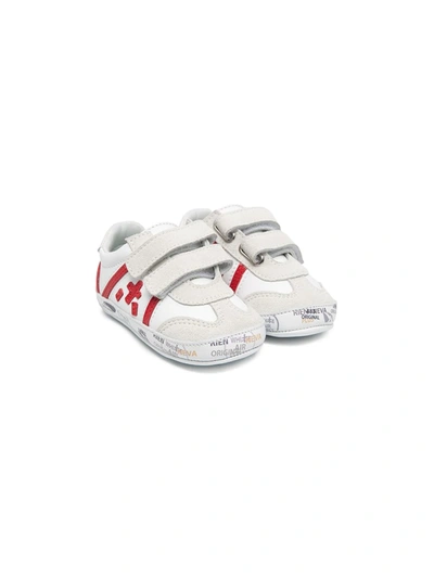 Shop Premiata Baby-bv Touch-strap Sneakers In White