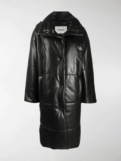 Shop Nanushka Eska Oversize Padded Coat In Black