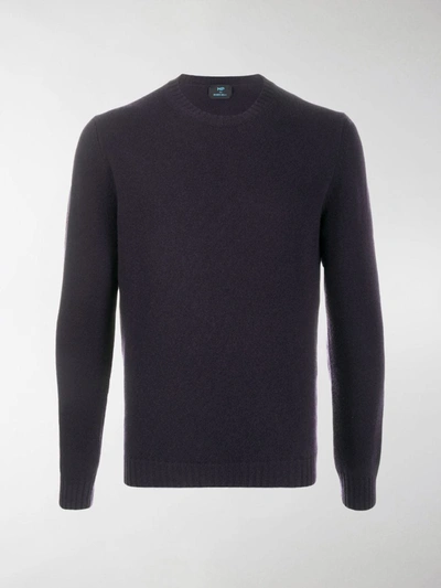 Shop Mp Massimo Piombo Fine Knit Sweater In Blue
