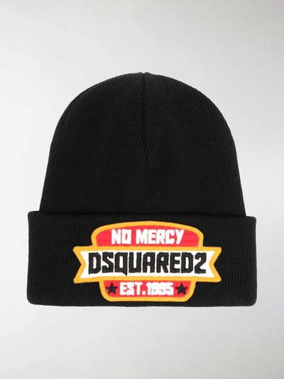 Shop Dsquared2 No Mercy Beanie In Black