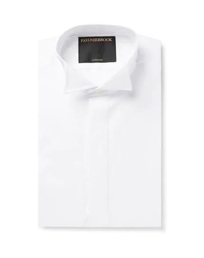 Shop Favourbrook Solid Color Shirt In White