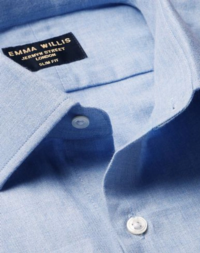 Shop Emma Willis Solid Color Shirt In Azure