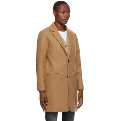 Shop Apc A.p.c. Beige Wool Carver Coat In Pbc Beige C