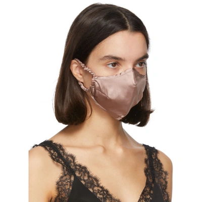 Shop Fleur Du Mal Ssense Exclusive Tan Silk Luxe Face Mask In 8300 Tan