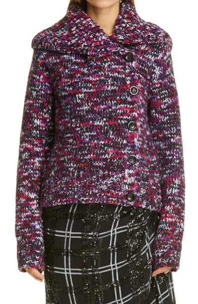 Shop Dries Van Noten Madagascar Merino Wool Blend Sweater In Fuchsia 304