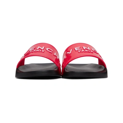 Shop Givenchy Pink & White Logo Flat Sandals In 652 Pink