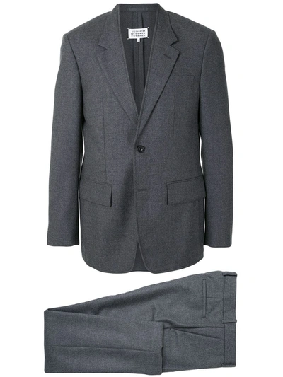 Shop Maison Margiela Flannel Single-breasted Suit In Grey