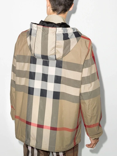 Shop Burberry Stretton Reversible Vintage Check Jacket In Archive Beige Ip Chk