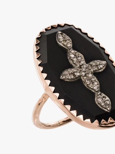 Pascale Monvoisin 9k Rose Gold Bowie No. 3 Diamond Ring In Black Rose Gold