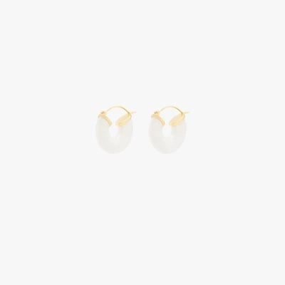 Shop Anni Lu Gold-plated Swell Pearl Hoop Earrings