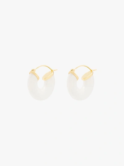 Shop Anni Lu Gold-plated Swell Pearl Hoop Earrings