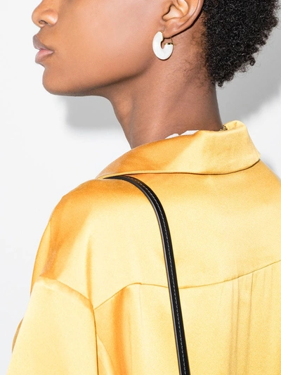 Shop Anni Lu Gold-plated Swell Pearl Hoop Earrings