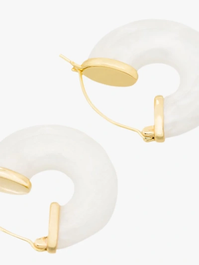 Shop Anni Lu Gold-plated Swell Pearl Hoop Earrings