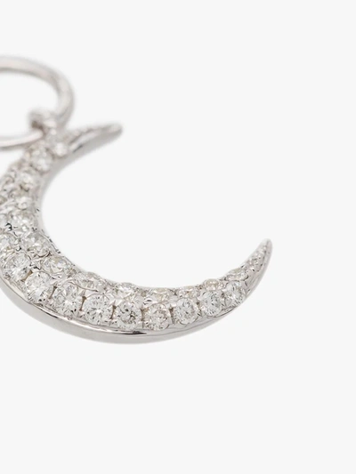 Shop Roxanne First 14k White Gold Diamond Moon Charm