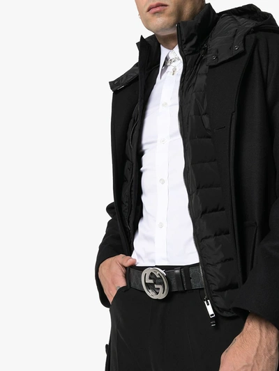 Shop Gucci Black Supreme Gg Canvas And Leather Belt