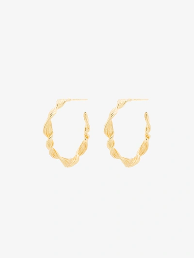 Shop Anni Lu Gold-plated Seaweed Hoop Earrings