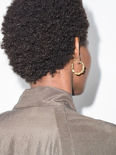 Shop Anni Lu Gold-plated Seaweed Hoop Earrings