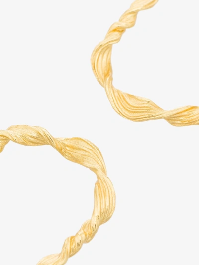 Shop Anni Lu Gold-plated Seaweed Hoop Earrings