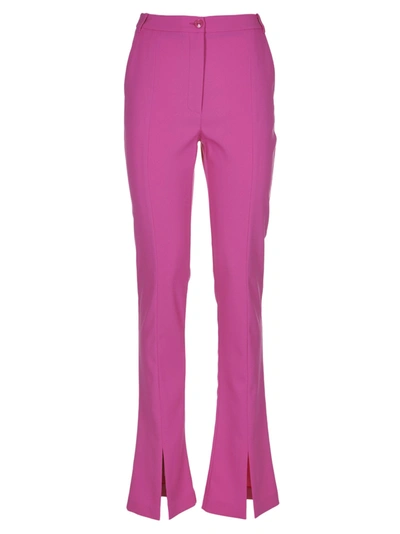 Shop Patrizia Pepe Trousers In Berry