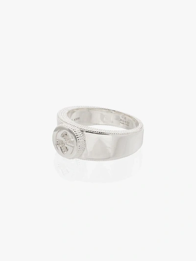 Gucci Interlocking G Ring In Silver In Silver
