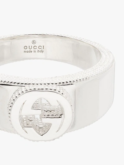 Gucci Interlocking G Ring In Silver In Silver