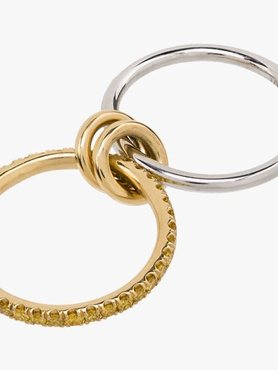 Shop Spinelli Kilcollin 18k Yellow Gold Marigold Diamond Ring In White Gold Yellow Gold