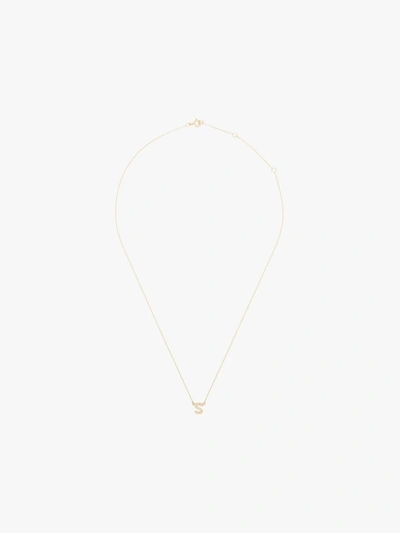 Shop Roxanne First 14k Yellow Gold S Initial Diamond Necklace