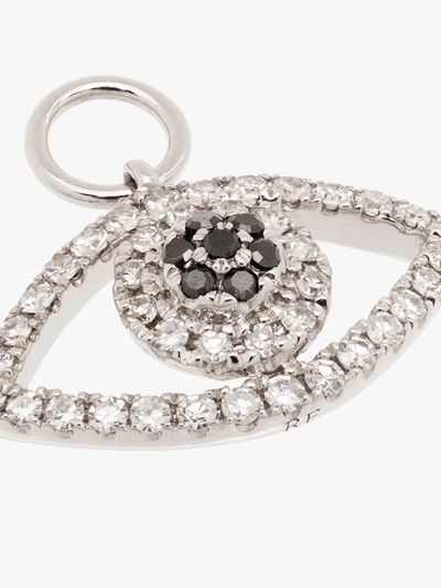 Shop Roxanne First 14k White Gold Evil Eye Diamond Charm