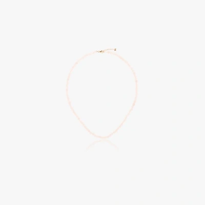 Shop Mateo 14k Rose Gold Beaded Quartz Necklace In Yellow Gold
