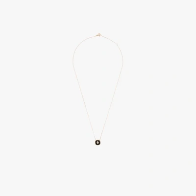 Shop Pascale Monvoisin 9k Rose Gold Pierrot No. 2 Diamond Necklace In Black Rose Gold