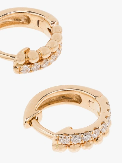 Dana Rebecca Designs 14k Gold Poppy Rae Pebble Diamond Huggie Earrings In Yellow Gold