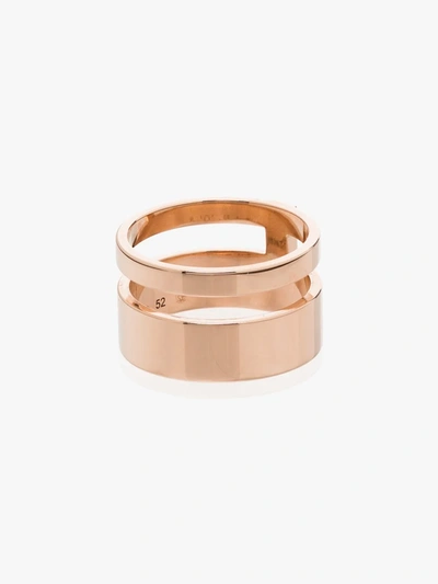Shop Repossi 18k Rose Gold Berbere Module Double Ring