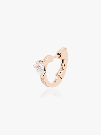 Shop Repossi 18k Rose Gold Serti Sur Vide Diamond Huggie Earring