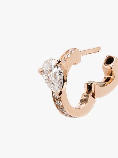Shop Repossi 18k Rose Gold Serti Sur Vide Diamond Huggie Earring