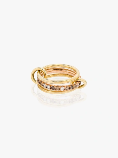 Shop Spinelli Kilcollin 18k Yellow Gold Sonny Diamond Ring In Yellow Gold Rose Gold