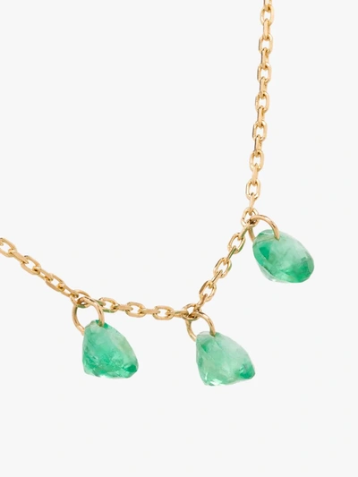 Shop Persée 18k Yellow Gold Danaé Emerald Necklace In Yellow Gold Emerald