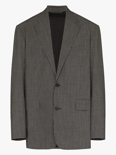 Shop Balenciaga Checked Oversized Blazer - Men's - Polyamide/wool/elastane In 1070 Black/white