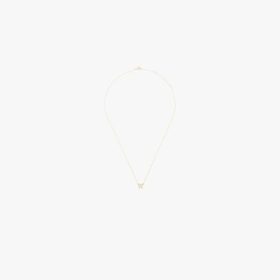 Shop Roxanne First 14k Yellow Gold R Initial Diamond Necklace